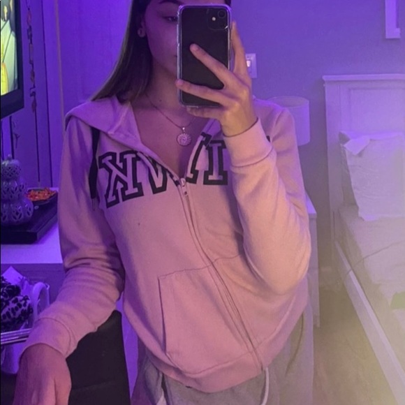 Pink Victoria Secret Full Zip - Picture 3 of 3